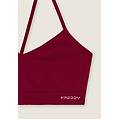top sportivo seamless con spalline incrociate rumba red donna medium/large