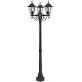 lampione da giardino laterna h 192 cm nero ip44