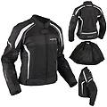 a-pro donna giacca moto tessuto impermeabile traspirante riflettente bianco xs