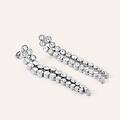 orecchini pendenti aura acciaio cubic zirconia collezione aura bianco