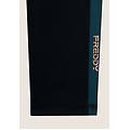 leggings 7/8 in tessuto tecnico con vita alta a incrocio nero-nero donna medium
