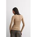 maglia ultralight con cashmere a collo alto donna marrone taglia m