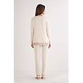 pigiama lungo in modal con pizzo donna naturale taglia l