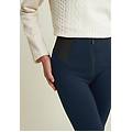 wr. up superskinny 7/8 vita alta con inserti jacquard dark sapphire donna large