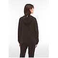 felpa cappuccio e zip con logo composto da borchie metal nero donna extra small