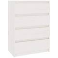 - credenza bianca 60x36x84 cm in legno massello di pino