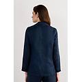 giacca in tela di lino the pure linen donna blu taglia s