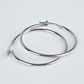 orecchini a cerchio silver collection argento rodiato collezione silver collection bianco