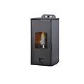 termostufa a pellet mod. flora idro 13 kw colore antracite new