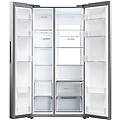 -frigorifero side by side hsw79f18anmm platino acciaio inox