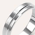 fede classica satinata 4 mm oro bianco collezione fede fantasia 375/1000 oro bianco