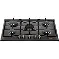 piano cottura 5 fuochi l 75 cm pc 750 t anr/ha nero griglie in acciaio smaltato