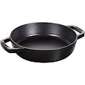 pans padella con 2 maniglie 20 cm ghisa nero opaco