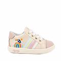 sneakers da bambina beige con zip taglia 18