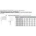 termoarredo tekno elettrico bianco 600 x 1200 mm