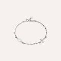 bracciale rosario silver soul argento rodiato cubic zirconia collezione silver soul bianco