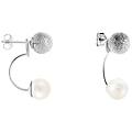 orecchini in argento e perle collezione silver pearls bianco