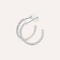 orecchini a cerchio claire oro bianco cubic zirconia collezione claire oro bianco