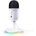 microfono cardioide usb yunix rgb compatto muto uscita cuffie bianco