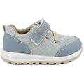 sneakers da bambino grigio e celeste con strap taglia 25