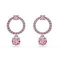 Swarovski Orecchini Pendenti Attract Taglio Round Rosa Placcato Rodio