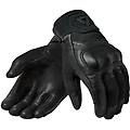 guanti moto in pelle e tessuto estivi rev'it arch nero taglia s