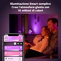 hue white and color ambiance iris lampada smart da tavolo rame