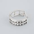orecchini a cerchio toujours oro bianco cubic zirconia collezione toujours oro bianco