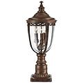 lighting 3 light medium outdoor piedistallo luce british bronze ip44 e14