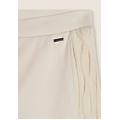 pantaloni donna in felpa modal con banda a trecce white sand donna small