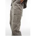 pantaloni cargo in canvas tinto capo cold dyed frost gray cold dyed donna extra small