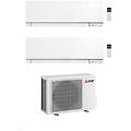climatizzatore dual split kirigamine zen msz-ef bianco 9+12 con mxz-2f53vf inverter r32 wifi classe