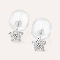 orecchini lobo bon ton oro bianco cubic zirconia collezione bon ton oro bianco