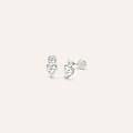 orecchini lobo claire oro bianco cubic zirconia collezione claire oro bianco