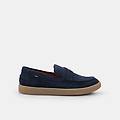 mocassini in suede da uomo blu
