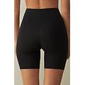 pantaloncino senza cuciture in cotone taglio vivo donna nero taglia m