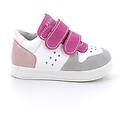 sneakers da bambina bianco e fuxia con strap taglia 25