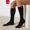 calze lunghe tripack wellness / nero / 45/47 nero