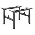 base da scrivania doppia sollevabile motorizzata con altezza regolabile 62-128 cm nera