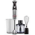 frullatore a immersione 1200w 0. 6l 20 velocità nero con turbofunzione tritatutto e