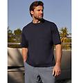 maglia girocollo a maniche corte in cotone easy living / blu notte / m blu notte