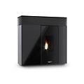 termostufa a pellet mod. veronica phantom idro black line 16 kw colore nero lucido new