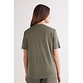 maglia manica corta in lino the pure linen donna verde taglia l