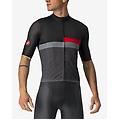 maglia a blocco manica corta nero grigio scuro rosso s