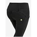 jeggings push up wr. up 7/8 superskinny fit clessidra jeans nero-cuciture in tono donna extra large
