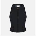 top con dettagli zip