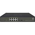LEVEL ONE switch levelone ges-2110p 8 porte gigabit poe+ 130w 2 sfp fanless