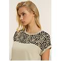 t-shirt manica corta con dettaglio animalier sulle spalle abbey stone donna small