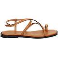 sandali bassi donna cognac