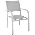 leroy merlin sedia da giardino in alluminio con braccioli viareggio seduta in textilene bianco